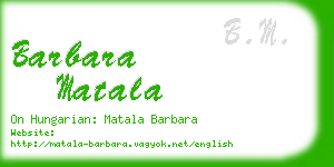 barbara matala business card